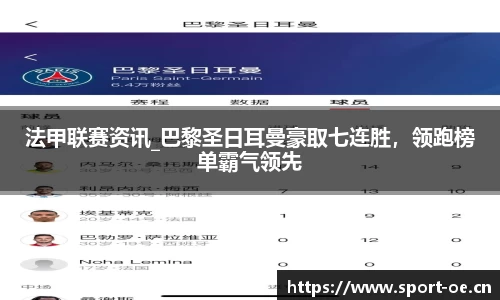 法甲联赛资讯_巴黎圣日耳曼豪取七连胜，领跑榜单霸气领先